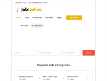 Tablet Screenshot of jobtechno.com
